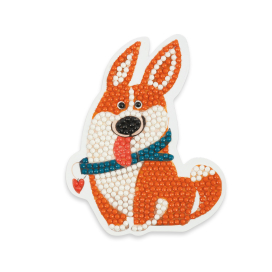 "ФРЕЯ" ALVM-073 Кристальная мозаика (алмазная вышивка) магнит "Корги-озорник" 8 х 10 см "Атекс" г. Пермь