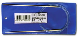 "GAMMA" Спицы круговые BC1 бамбук 80см  d 2,0мм "Атекс" г. Пермь