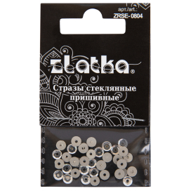 "Zlatka" ZRSE-0804 Crystal 4 мм стекло 36 шт №01 белый (Crystal) "Атекс" г. Пермь
