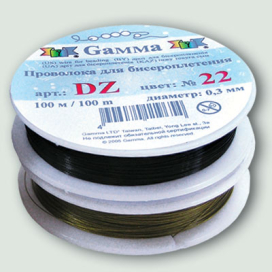 "GAMMA" Проволока для бисера DZ d 0.3мм 100м ±5м "Атекс" г. Пермь