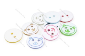 Пуговицы детские "Мишка" круг 12 мм 2 прокола 10 шт "Атекс" г. Пермь