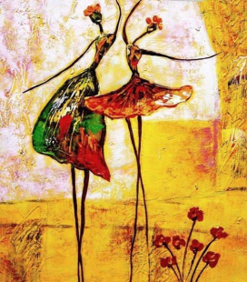 Картина по номерам на холсте GS1193 "Танец" 40x50 см "Атекс" г. Пермь