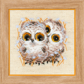 Набор для вышивания "RIOLIS" 1755 "Маленькие совята"13 х 13 см "Атекс" г. Пермь