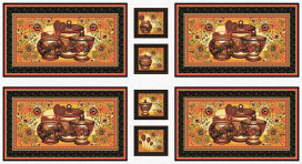 Ткань для пэчворка PEPPY РУССКИЕ ТРАДИЦИИ ПАНЕЛЬ ФАСОВКА 60 x 110 см 110 г/кв.м ± 5 100% хлопок "Атекс" г. Пермь