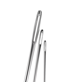 Иглы ручные для штопки набор d 0,5 / 0,6 / 0,7 / 0,8 / 1,1 мм 3,9 - 5,5 см 10 шт "Атекс" г. Пермь