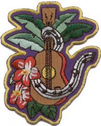 Нашивка Гавайская гитара (фиолет. фон) 06741124 "Атекс" г. Пермь