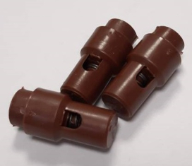 Зажим "цилиндр" 02 т.коричневый 100шт "Атекс" г. Пермь