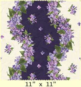 Ткань для пэчворка FRESH LILACS PANEL ФАСОВКА 60 x 110 см 145±5 г/кв.м 100% хлопок MAS8СК/Распродажа "Атекс" г. Пермь