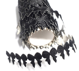 Лента декор. WZ 91 клеевые бантики 003/CZ черный 10 м "Атекс" г. Пермь