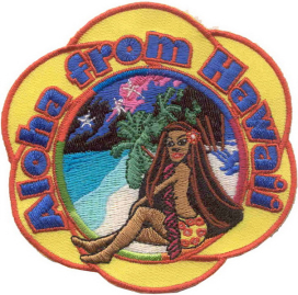 Нашивка 05151115 "Aloha from hawai" 8.7х9.0 см "Атекс" г. Пермь