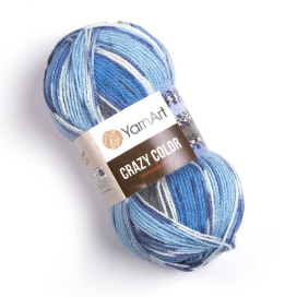 Пряжа YarnArt "CRAZY COLOR" 35% шерсть 65% акрил  "Атекс" г. Пермь