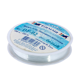 "Zlatka" / "Gamma" Леска для бисера DF-02 d 0.2 мм 100 м ± 0.5 м №01 БЕЛЫЙ "Атекс" г. Пермь