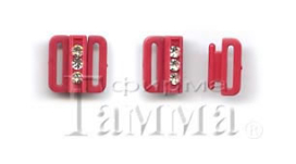 Застежки для бюстгальтеров "TORIONI" со стразами ZPS-13 13мм 10шт "Атекс" г. Пермь