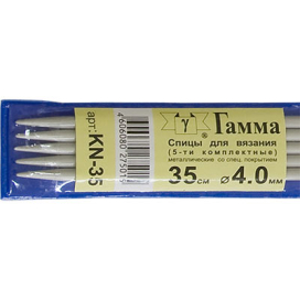 "GAMMA" Спицы 5-ти компл. KN-35 d 4,0мм/35см металл с покрытием "Атекс" г. Пермь