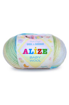 Пряжа ALIZE "BABY WOOL" 40% шерсть 40% акрил 20% бамбук "Атекс" г. Пермь