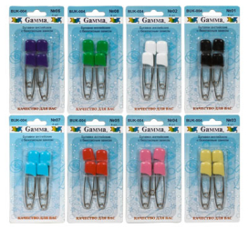 Булавки англ. с безопасн.замком "GAMMA" BUK-004 в блистере 4 шт "Атекс" г. Пермь