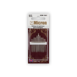 "Micron" набор игл для пэчворка KSM-1041 блистер 20 шт 3/9 "Атекс" г. Пермь