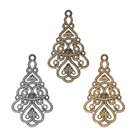 Филигранные элементы FDP-002 подвеска 3.6x2 см 4 шт "Атекс" г. Пермь