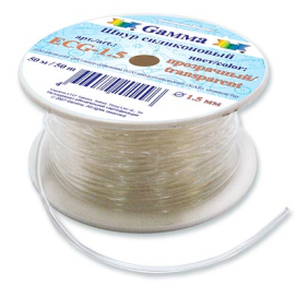 Шнур "Gamma" 1.5 мм ECG-1.5 силиконовый 50 м ±0.5 м прозрачный "Атекс" г. Пермь