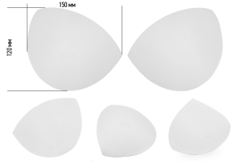 Чашечки корсетные TBY-03.01 с равномер. наполнением р.one size цв. белый уп.10 пар "Атекс" г. Пермь
