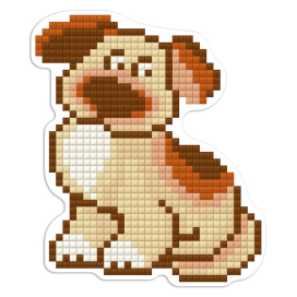 "ФРЕЯ" ALVM-002 Кристальная мозаика (алмазная вышивка) магнит "Собачка" 8 х 9, 5 см "Атекс" г. Пермь