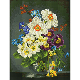 "ФРЕЯ" ALV-2 Кристальная мозаика (алмазная вышивка) 10 "Весенняя мелодия" 40 х 53 см "Атекс" г. Пермь