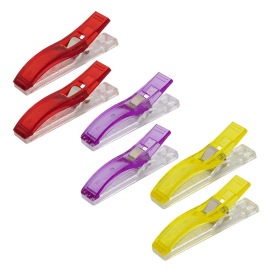 "Gamma" QC-03 Клипсы для фиксации пластик металл 5.5 см 6 шт в блистере "Атекс" г. Пермь