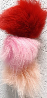 Помпон (бомбошка) мех песец/чернобурки d 9-12 см "Атекс" г. Пермь