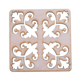 ПЦ-025 Подставка под горячее "Орнамент-2" фанера 16х16 см 3 шт "Атекс" г. Пермь