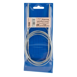 "GAMMA" Спицы круговые MKX металл d 5.0 мм 200 см с металлической леской "Атекс" г. Пермь