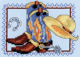 7-098 "Сапожки и желтая шляпа" 13х9 см "Атекс" г. Пермь