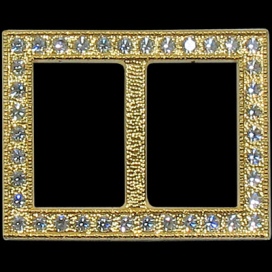 Пряжка "Сваровски" 51306 81 22мм,42х33мм золото "Атекс" г. Пермь