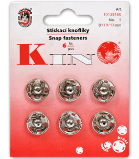 "KOH-I-NOOR" Кнопки пришивные KIN1000 №5 металл d 13 мм 6 шт "Атекс" г. Пермь