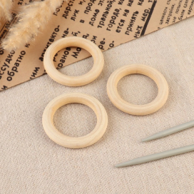 Набор колец для макраме дерево d 33,3/50 мм 3 шт "Атекс" г. Пермь