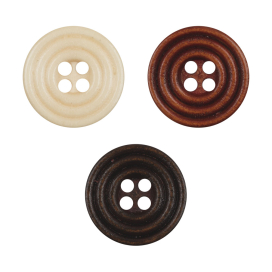 Пуговицы деревянные "BLITZ" DRN 0065 24 " ( 15 мм) 24 шт "Атекс" г. Пермь