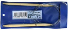 "GAMMA" Спицы круговые BC1 бамбук 80см  d 7,0мм "Атекс" г. Пермь
