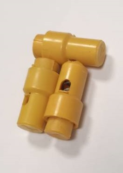 Зажим "цилиндр" 08 желтый 10шт "Атекс" г. Пермь