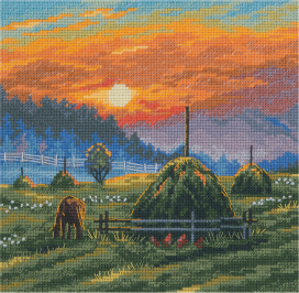 PS-7019 ( ПС-7019 ) "Летние туманы" 17 x 17 см "Атекс" г. Пермь