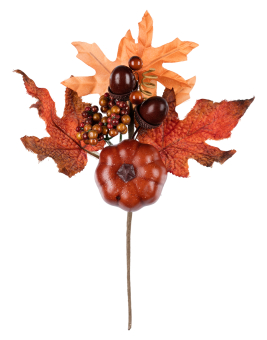 "Blumentag" VDJ-20 Декоративные элементы 1 шт. 24 см 01 осенняя веточка с желудями, ягодами и тыквой "Атекс" г. Пермь