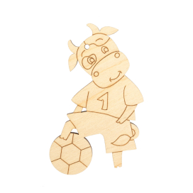 ВД-916 Подвеска "Бычок футболист" фанера 8,5х5 см "Атекс" г. Пермь