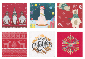 "Love2art" Салфетки бумажные ассорти SDP №0721-16 6 шт. "Дух рождества" "Атекс" г. Пермь