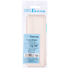 Косая бейка "GAMMA" атласная GK-40P 40 мм 5.4 м ФАСОВКА "Атекс" г. Пермь