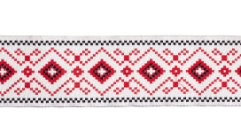 Лента жаккардовая 35 мм "Gamma" DBTRJ-98 10 м УЗОР синий/красный/белый "Атекс" г. Пермь