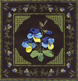 Ц-0849 "Трехцветная фиалка" 17x17 см СК "Атекс" г. Пермь