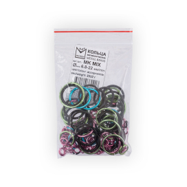 "Micron" MK MIX Кольца разноцветные 23 г ± 2 г d внутр. 6.8-22 мм "Атекс" г. Пермь