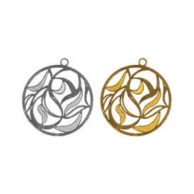 Филигранные элементы FDP-019 круг 2.9x2.4 см 4 шт "Атекс" г. Пермь