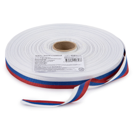 Лента "Триколор" С2775 17 мм 100 м ± 0,2 м (белый-синий-красный) "Атекс" г. Пермь