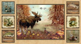 Ткань для пэчворка MOUNTAIN WOODS PANEL 4364 ФАСОВКА 60х110 см 145±5 г/кв.м 100% хлопок "Атекс" г. Пермь