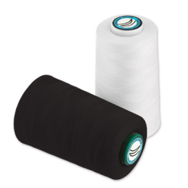 Нитки швейные (полиэстер) 40/2 "Nitka" 4570м  белые/черные "Атекс" г. Пермь