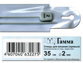 "GAMMA" Спицы прямые KN2H d 2,0мм/35см металл с покрытием "Атекс" г. Пермь